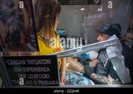 Rome, Italie 08/05/2015: XVI International Tattoo Expo. ©Andrea Sabbadini Banque D'Images