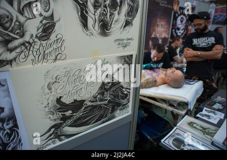 Rome, Italie 08/05/2015: XVI International Tattoo Expo. ©Andrea Sabbadini Banque D'Images