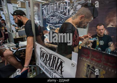 Rome, Italie 08/05/2015: XVI International Tattoo Expo. ©Andrea Sabbadini Banque D'Images