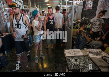 Rome, Italie 08/05/2015: XVI International Tattoo Expo. ©Andrea Sabbadini Banque D'Images