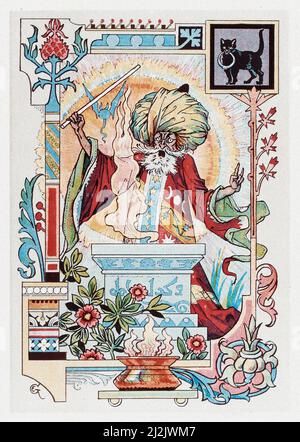 Affiche Art par Eugene Grasset. Art nouveau - Jugend - Belle Epoque. Affiche ancienne. Magicien oriental. Banque D'Images