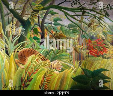 Surpris par Henri Rousseau (1844-1910), huile sur toile, 1891 Banque D'Images