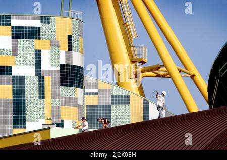 Estádio José Alvalade est un stade de football à Lisbonne, Portugal. L'arène a été construite pour les championnats d'Europe en 2004. C'est l'arène du club de football Sporting Lisbon. Banque D'Images