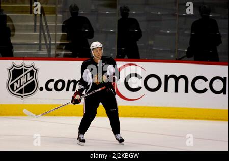 Magnus Johansson à Chicago Black Hawks, Minnesota, États-Unis. Banque D'Images