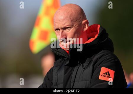 Macclesfield, Royaume-Uni. 02nd avril 2022. Danny Whittaker, responsable d'équipe de Macclesfield FC à Macclesfield, Royaume-Uni, le 4/2/2022. (Photo de Conor Molloy/News Images/Sipa USA) crédit: SIPA USA/Alay Live News Banque D'Images