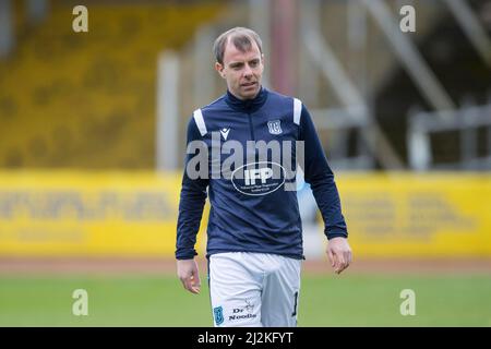 2nd avril 2022 ; Dens Park, Dundee, Écosse : Scottish Premier League football, Dundee versus Aberdeen ; Banque D'Images