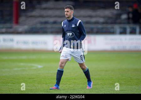 2nd avril 2022 ; Dens Park, Dundee, Écosse : Scottish Premier League football, Dundee versus Aberdeen ; Banque D'Images