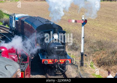 Weybourne, Royaume-Uni – 2nd 2022 avril : gala de la vapeur du printemps sur la ligne de coquelicot du Norfolk Nord crédit : Richard O'Donoghue/Alay Live News Banque D'Images