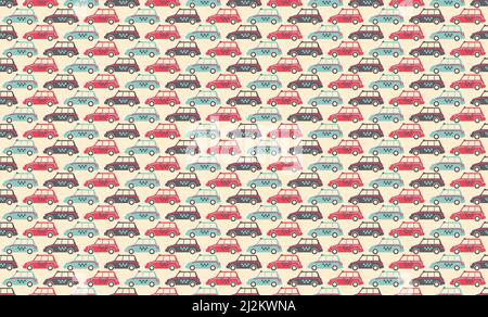 Voitures de taxi modèle sans couture, style plat minimaliste, concept de service automobile Illustration de Vecteur