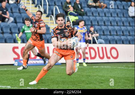 Leeds, Angleterre - 26th mars 2022 - Jake Mamo de Castleford Tigers. Rugby League Betfred Challenge Cup Leeds Rhinos vs Castleford Tigers au Headingley Stadium, Leeds, Royaume-Uni Dean Williams Banque D'Images