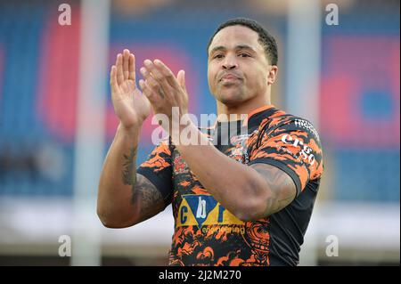 Leeds, Angleterre - 26th mars 2022 - Jake Mamo de Castleford Tigers. Rugby League Betfred Challenge Cup Leeds Rhinos vs Castleford Tigers au Headingley Stadium, Leeds, Royaume-Uni Dean Williams Banque D'Images