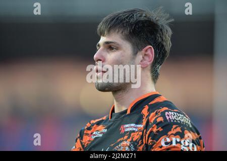Leeds, Angleterre - 26th mars 2022 - Jake Mamo de Castleford Tigers. Rugby League Betfred Challenge Cup Leeds Rhinos vs Castleford Tigers au Headingley Stadium, Leeds, Royaume-Uni Dean Williams Banque D'Images
