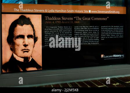 Site historique de Thaddeus Stevens et Lydia Hamilton Smith, Lancaster, PA Banque D'Images