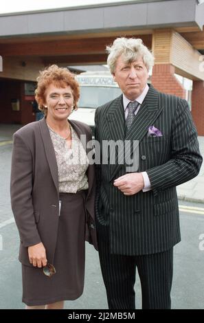 Sue Johnston et Tom Baker assistent à un photocall pour la série ITV 'edics'. 1st octobre 1991. Banque D'Images