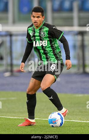 Rome, Italie. 02nd avril 2022. Rogerioof US Sassuolo lors du match de football série A, Lazio contre Sassuolo au Stadio Olimpico à Rome, Italie, le 2 avril 2022. (Photo par AllShotLive/Sipa USA) crédit: SIPA USA/Alay Live News Banque D'Images