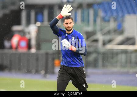 2nd avril 2022 : Stadio Olimpico, Rome, Italie; Serie A football, SS Lazio contre Sassuolo; Thomas Strakosha de SS Lazio Banque D'Images