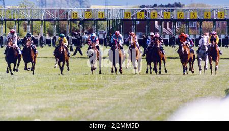 Redcar Racecourse est un lieu de courses de chevaux pur-sang situé à Redcar, dans le North Yorkshire. 3rd juin 1991. Banque D'Images