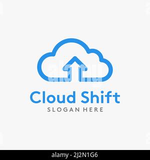 Logo Cloud Shift Illustration de Vecteur