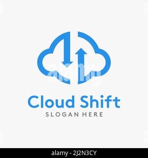Logo Cloud Shift Illustration de Vecteur