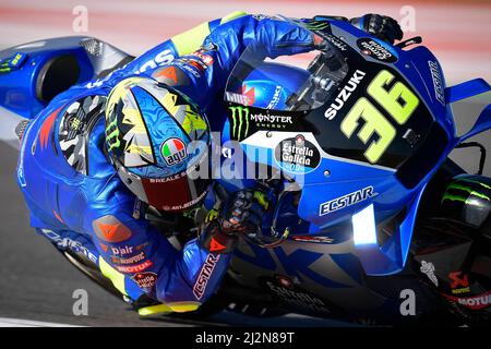 Argentine. 03rd avril 2022. Qualification au Grand Prix MotoGP d'Argentine au circuit Termas de Río Hondo, Argentine, 3 avril 2022 en photo : Espagne Joan Mir Clasificacion del Gran Premio de Argentina en el Autódromo Internacional de Termas de Río Hondo, Argentina 3 de Abril de 2022 POOL/ MotoGP.com/Cordon presse les images seront à usage éditorial exclusif. Crédit obligatoire: © motogp.com crédit: CORMON PRESSE/Alay Live News Banque D'Images