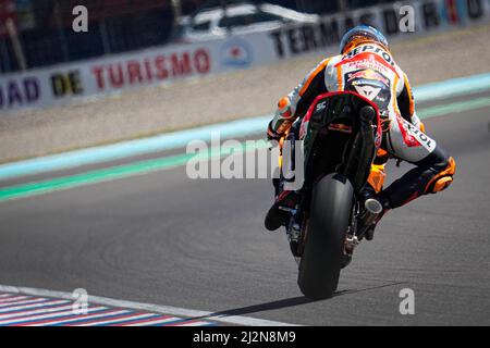 Argentine. 03rd avril 2022. Qualification au Grand Prix MotoGP d'Argentine au circuit Termas de Río Hondo, Argentine, 3 avril 2022 en photo : Espagne Pol Espargaró Clasificacion del Gran Premio de Argentina en el Autódromo Internacional de Termas de Río Hondo, Argentina 3 de Abril de 2022 POOL/ MotoGP.com/Cordon presse les images seront à usage éditorial exclusif. Crédit obligatoire: © motogp.com crédit: CORMON PRESSE/Alay Live News Banque D'Images