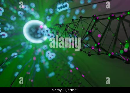 Résumé Sci Fi Organic Background, 3D Illustration Banque D'Images