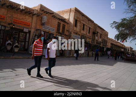 Souq Waqif, Doha en tant que Qatar prépare la coupe du monde de la FIFA 2022 Banque D'Images