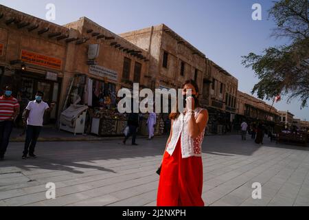 Souq Waqif, Doha en tant que Qatar prépare la coupe du monde de la FIFA 2022 Banque D'Images