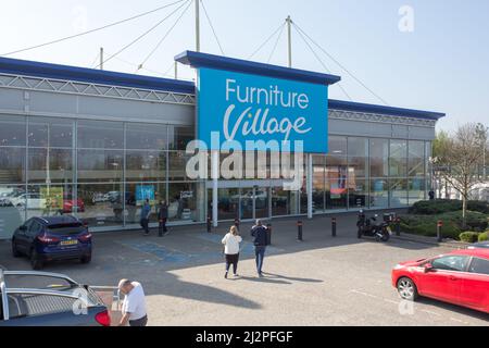 Magasin Furniture Village, Gillingham Banque D'Images