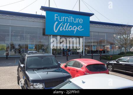 Magasin Furniture Village, Gillingham Banque D'Images