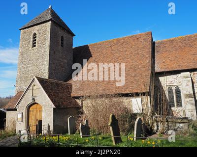 Église St Margaret d'Antioch, Lower Halstow, village sur la rivière Medway, nord du Kent, Angleterre, Royaume-Uni Banque D'Images