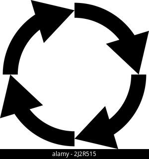 Circulaire, entourez les flèches comme abrogation, recyclage, icône de cycle, symbole. Illustration vectorielle, graphiques clip-art Illustration de Vecteur