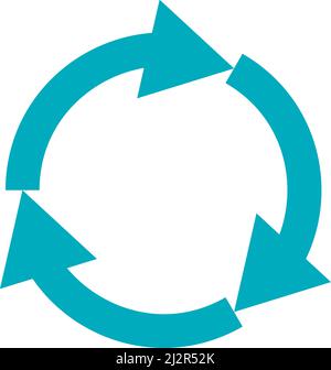 Circulaire, entourez les flèches comme abrogation, recyclage, icône de cycle, symbole. Illustration vectorielle, graphiques clip-art Illustration de Vecteur