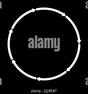 Circulaire, entourez les flèches comme abrogation, recyclage, icône de cycle, symbole. Illustration vectorielle, graphiques clip-art Illustration de Vecteur
