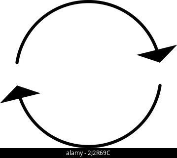 Circulaire, élément de flèche circulaire comme recyclage, mise à jour, actualiser et recharger icône, symbole - illustration vectorielle stock, graphiques clip-art Illustration de Vecteur