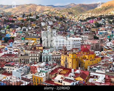 Guanajuato, Mexique, vue panoramique de la ville Banque D'Images