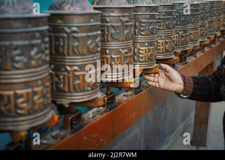 Boudha Stupa également connu sous le nom de Boudhanath Stupa, Katmandou, Népal. Boudha Stupa (construit autour de l'AD 600) est un site classé au patrimoine mondial de l'UNESCO et l'un des plus grands stupas bouddhistes du monde. Banque D'Images