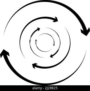 Circulaire, élément de flèche circulaire comme recyclage, mise à jour, actualiser et recharger icône, symbole - illustration vectorielle stock, graphiques clip-art Illustration de Vecteur