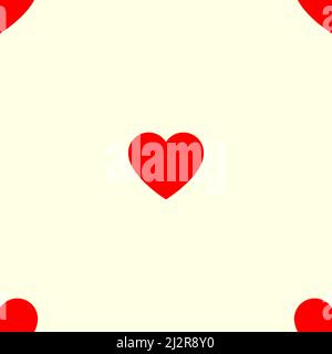 Forme de coeur, motif d'icône, texture, sans couture et répétables. Enveloppe en forme de coeur, papier d'emballage arrière-plan. Illustration vectorielle, graphiques clip-art Illustration de Vecteur