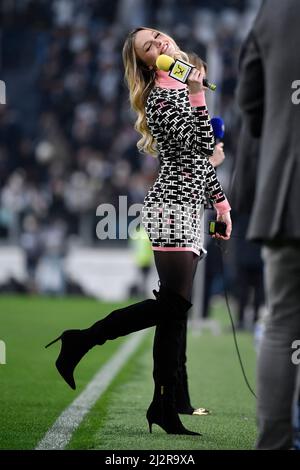 Turin, Italie. 03rd avril 2022. Cindy Marina d'Oversport lors de la série Un match de football 2021/2022 entre le FC Juventus et le FC Internazionale au stade Juventus de Turin (Italie), le 3rd avril 2022. Photo Andrea Staccioli/Insidefoto crédit: Insidefoto srl/Alamy Live News Banque D'Images