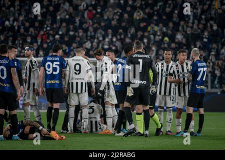 Turin, Italie. 03rd avril 2022. Turin. League Match série A Tim 2021/2022. Juventus contre Inter. Allianz Stadium en photo : Credit: Independent photo Agency/Alay Live News Banque D'Images