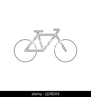 Vecteur d'icône de vélo. Illustration plate du logo Bicycle isolée sur fond blanc. Illustration de Vecteur