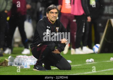 Salerno, Italie. 02nd avril 2022. Ivan Juric Coach (Club de football de Turin) lors de la série Un match de 2021/22 entre l'US Salerntana 1919 et le Torino football Club au stade Arechi à Salerno, Italie, le 2 avril 2022. (Photo par Agostino Gemito/Pacific Press/Sipa USA) crédit: SIPA USA/Alay Live News Banque D'Images
