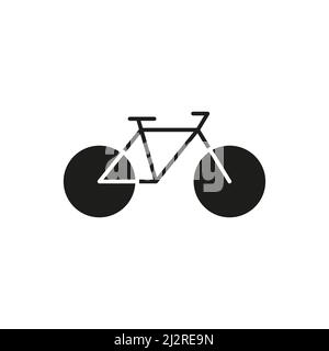 Vecteur d'icône de vélo. Illustration plate du logo Bicycle isolée sur fond blanc. Illustration de Vecteur