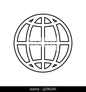 Icône globe. Symbole World Wide Web. Illustration vectorielle isolée sur blanc Illustration de Vecteur