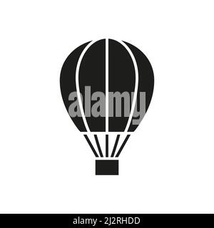 Icône de ligne de ballon d'air. Symbole de contour de voyage. Vecteur isolé sur blanc Illustration de Vecteur