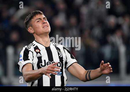 Turin, Italie. 03rd avril 2022. Paulo Dybala de Juventus FC lors de la série Un match de football 2021/2022 entre Juventus FC et FC Internazionale au stade Juventus de Turin (Italie), le 3rd avril 2022. Photo Andrea Staccioli/Insidefoto crédit: Insidefoto srl/Alamy Live News Banque D'Images