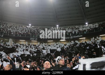 Turin, Italie. 03rd avril 2022. Juventus Supporters lors du championnat italien série Un match de football entre Juventus FC et FC Internazionale le 3 avril 2022 au stade Allianz de Turin, Italie - photo Nderim Kacili/DPPI crédit: DPPI Media/Alay Live News Banque D'Images