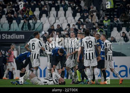 Turin, Italie. 03rd avril 2022. Turin. 2021/2022 série D'un match TIM League. Juventus contre Inter. Allianz Stadium en photo : Credit: Independent photo Agency/Alay Live News Banque D'Images