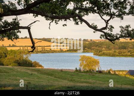 Stanford Reservoir, Northamptonshire/Leicestershire Borders, Royaume-Uni. Le réservoir digue la même rivière Avon qui traverse Stratford-on-Avon. Banque D'Images
